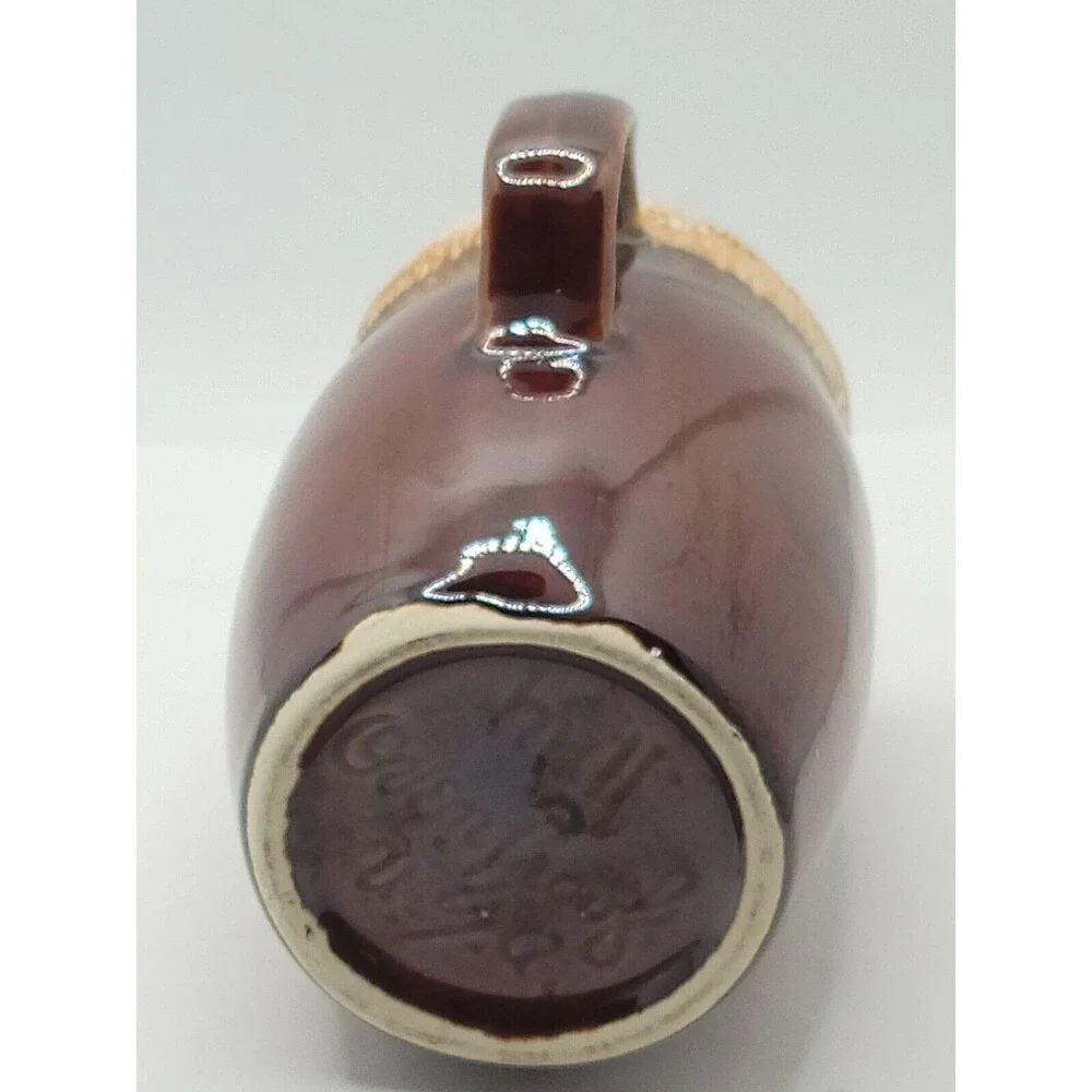 Vintage Hull USA Oven Proof Pottery Brown Drip Glaze Creamer Syrup Pitcher 4.5